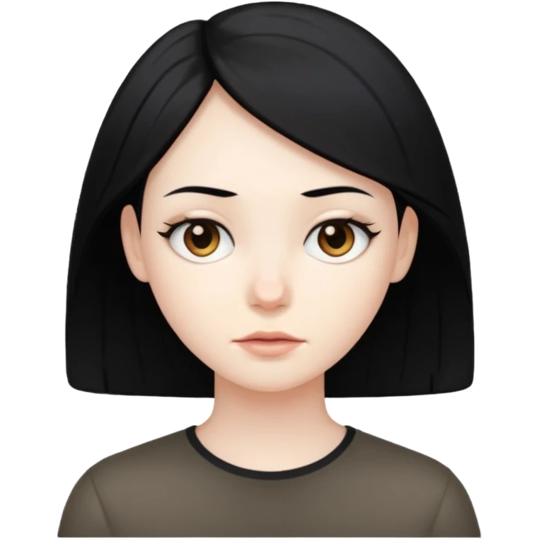 another black hair emoji