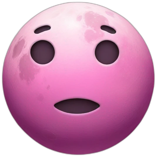 Moon pink emoji