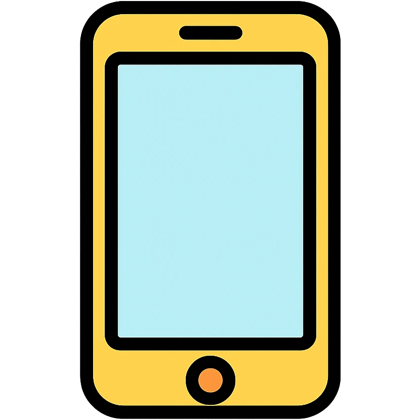 colored icon of an iPhone smartphone emoji