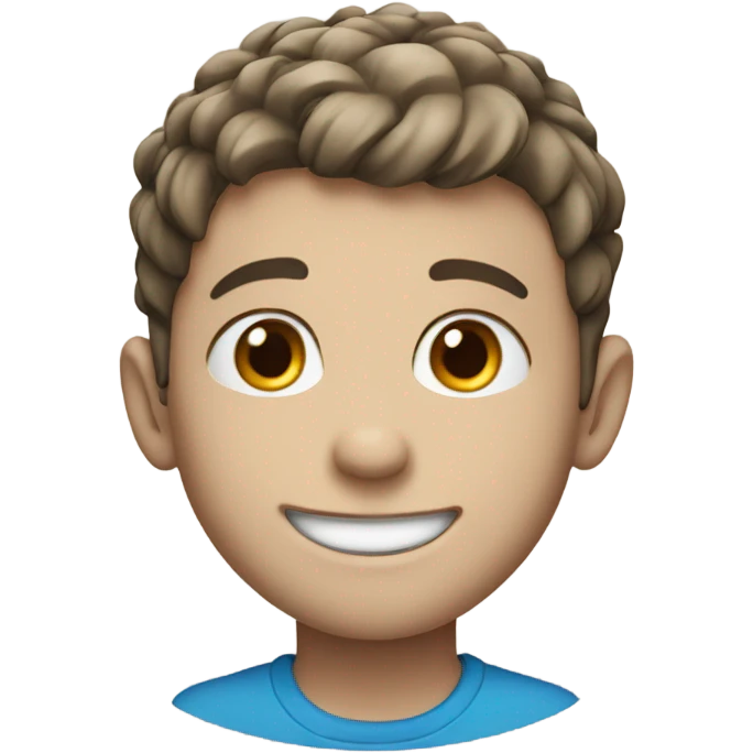 smiling boy with Blue eyes emoji