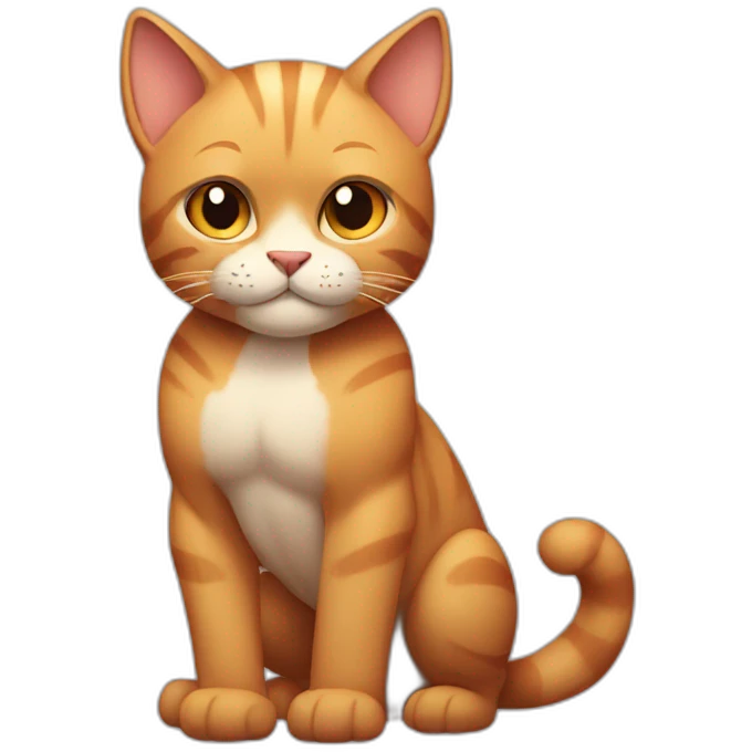 muscular　body cat emoji