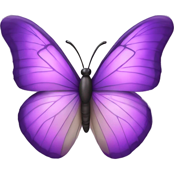 Purple butterfly inside of a heart emoji
