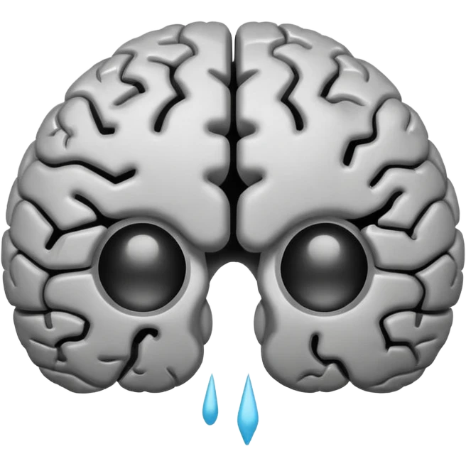 Brain showing hole emoji