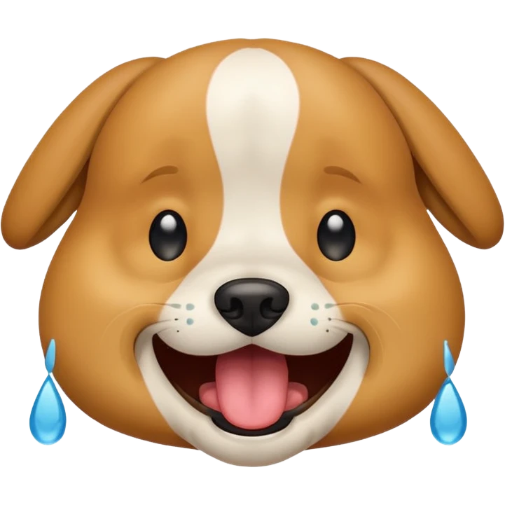 Dog crying of laughter’s  emoji