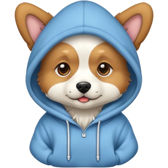 Dog wearing hoodie  emoji