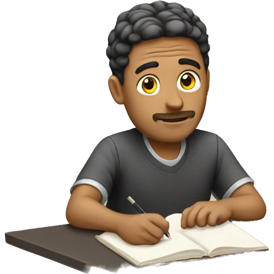 a man studying  emoji