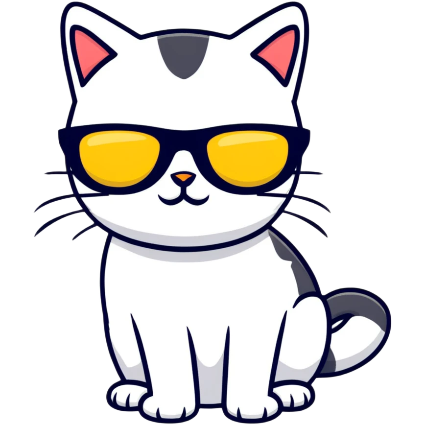 Cat wearing sunglasses emoji