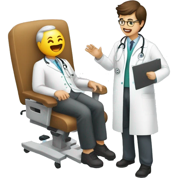 medico atendiendo a un paciente emoji