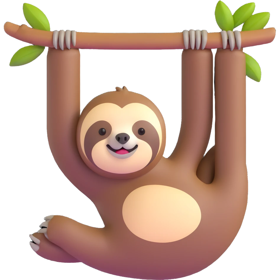 cute sloth emoji