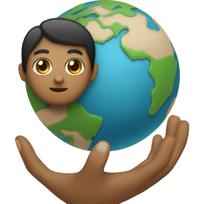 mexican traveler holding the earth in hand emoji