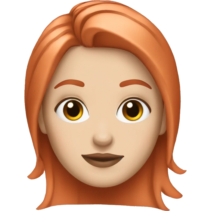 white girl with copper hair and eyelashes  emoji