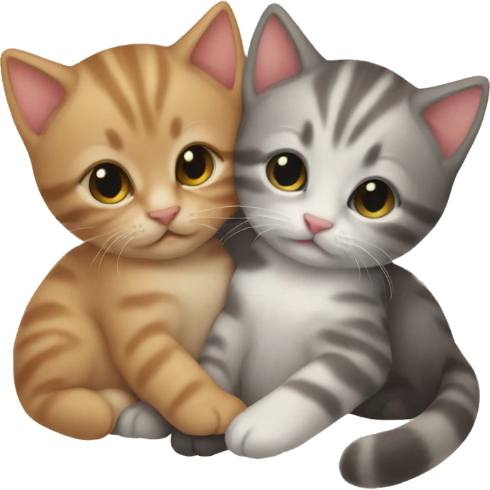 kittens cuddling emoji