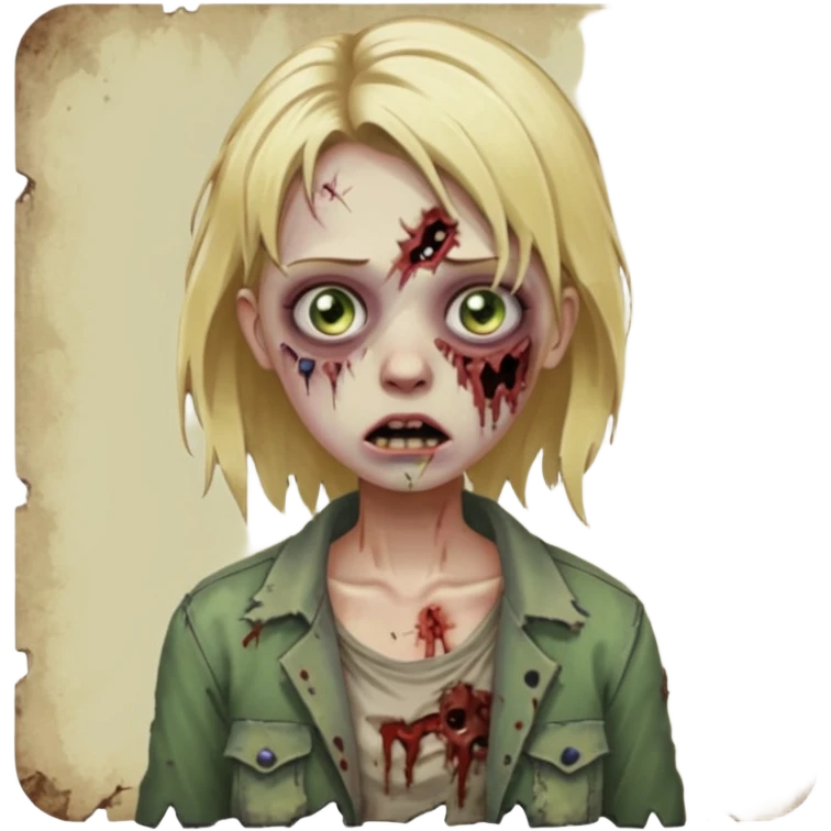 girl zombie with blonde hair emoji