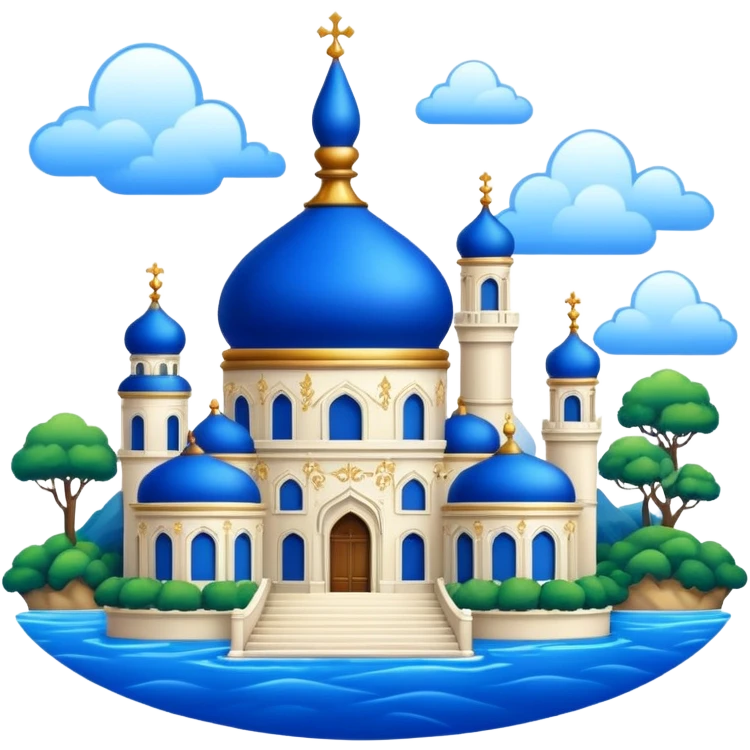 Royal Blue Scenery Deco emoji