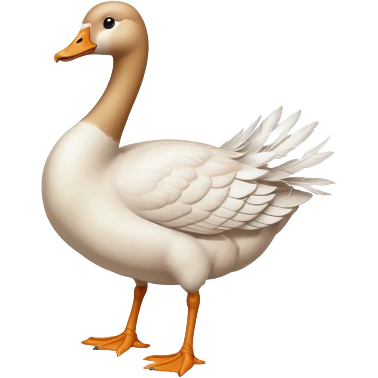 goose with a human female feet emoji