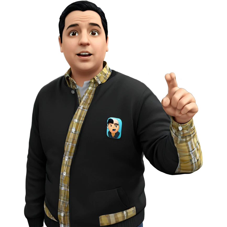 boy with black hair indoors emoji