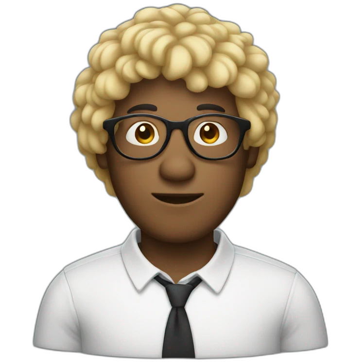 guy with a wig and big glasses emoji