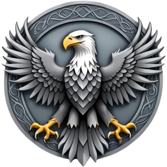 Game of thrones style eagle square picture frame  Sigil with Stark Colors emoji