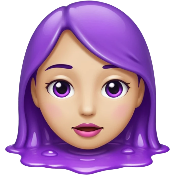 Lustful purple goo face  emoji