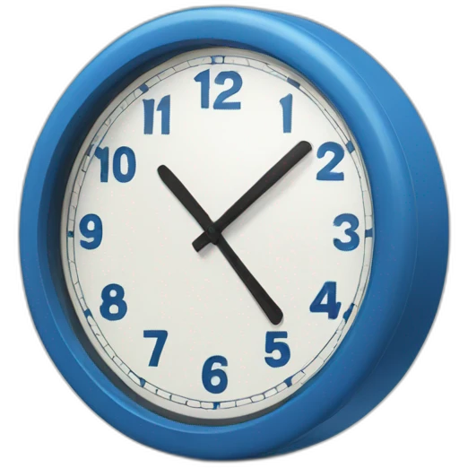 blue clock emoji