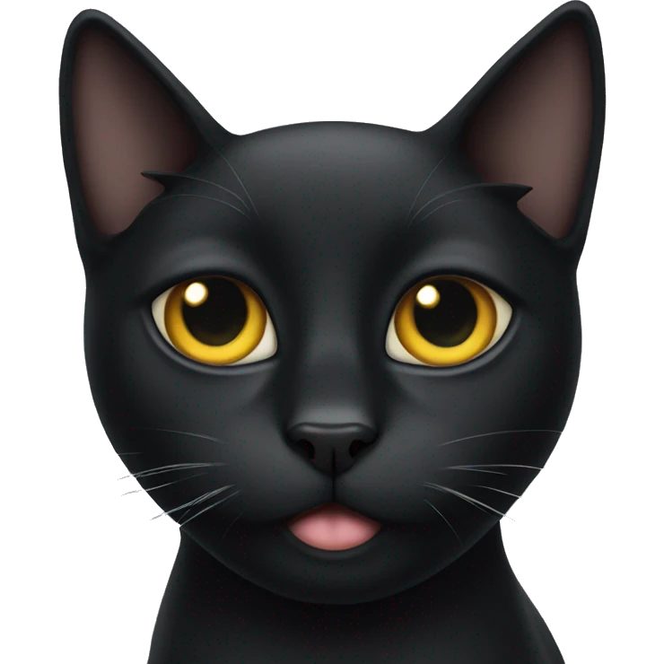 black cat with one eye emoji