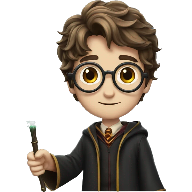 Harry Potter with a magic wand emoji