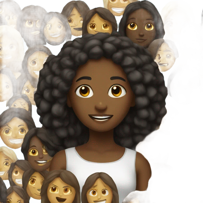 Black girl with Jesus  emoji