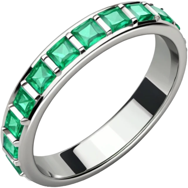 glitter esmerald diamond married ring emoji