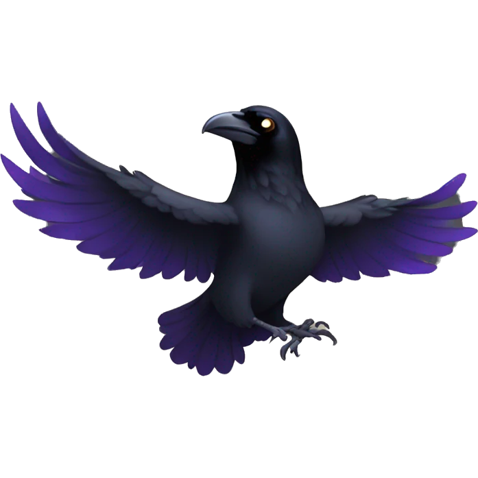 Raven with halo emoji