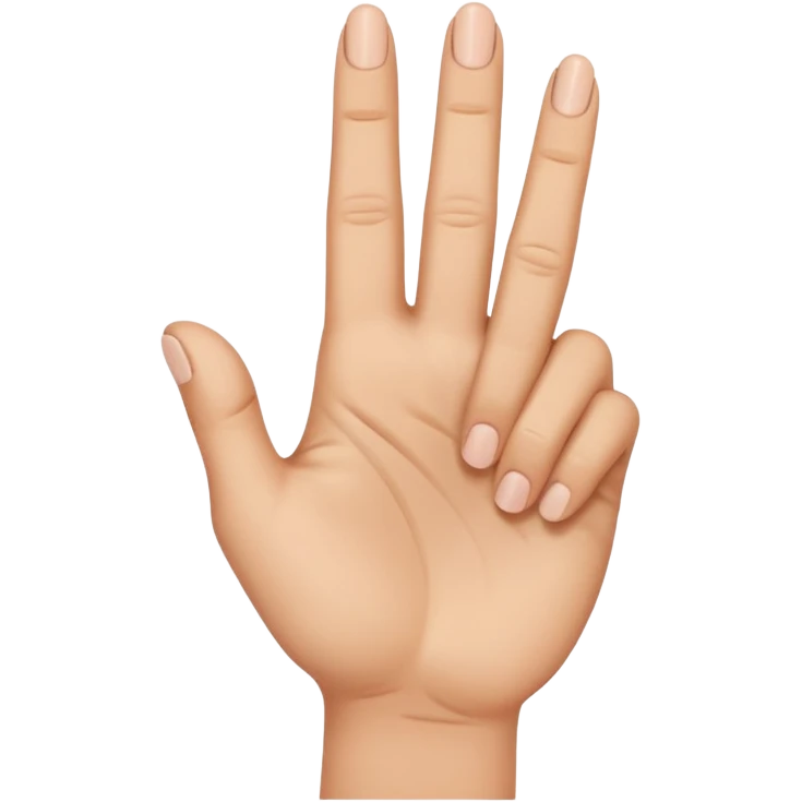 A open hand with middle finger down emoji