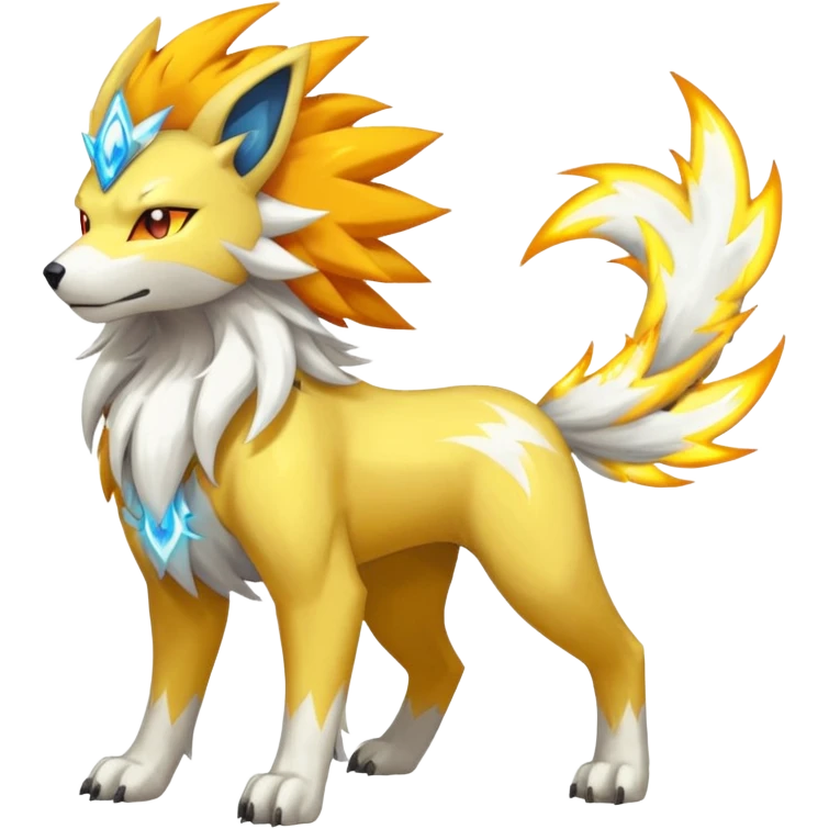 Manectric-Solgaleo-Electrike-Furfrou-Fakemon-fusion, full body emoji