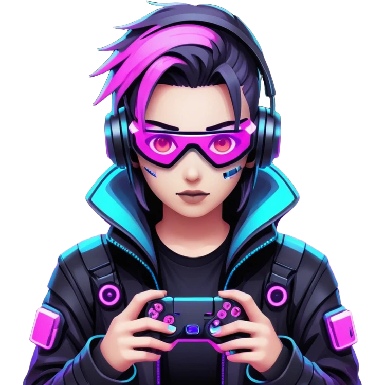 Me as a hacker cyberpunk gamer  emoji