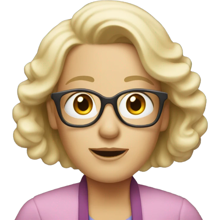 65-year-old blonde therapist emoji