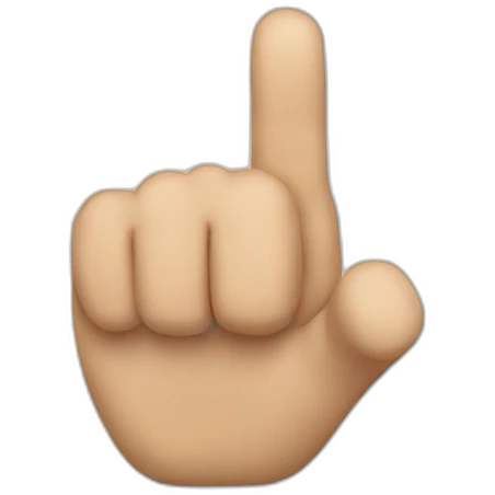 Point finger emoji