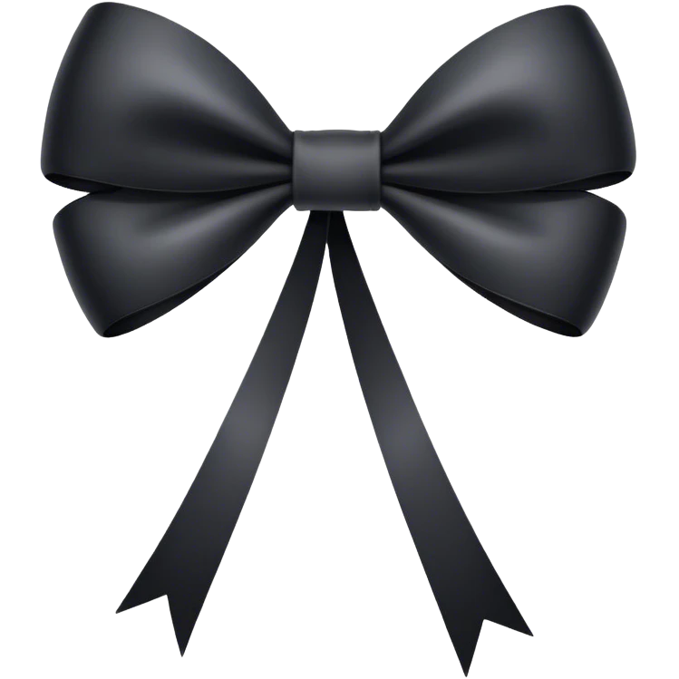 Black bow emoji