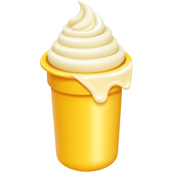Yellow tube of cream or ointment with cream coming out of the opening emoji