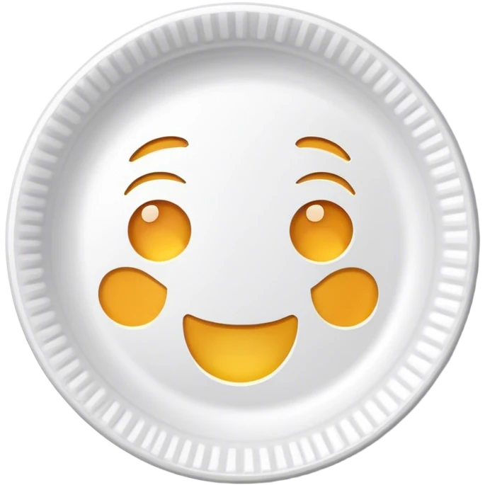 Paper plate no face emoji