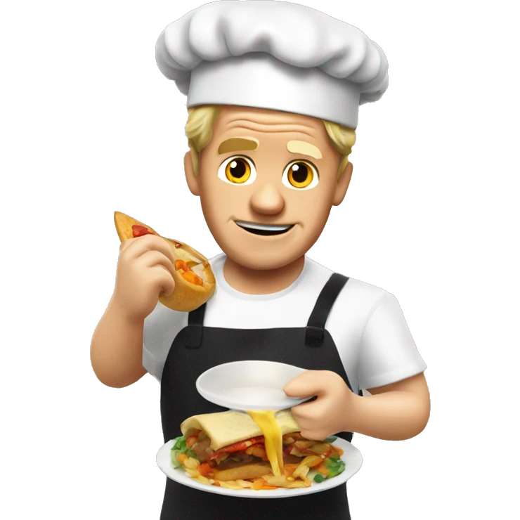 gordon Ramsey eating food emoji