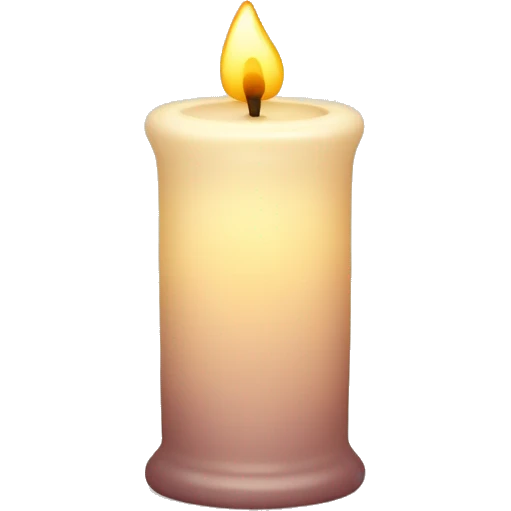 Candle in a powder-colored glass emoji
