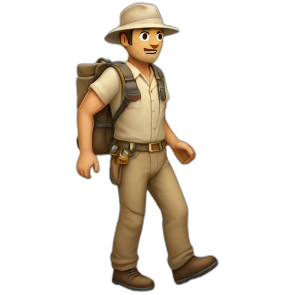 archaeologist walking emoji