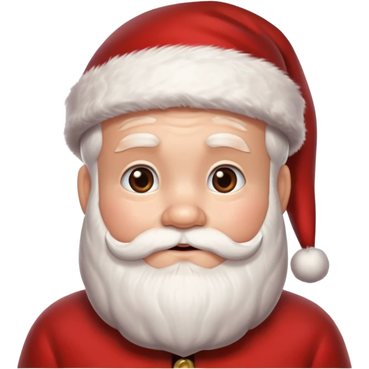 Realistic, ultra detailed, depicted with lifelike skin texture Santa Claus emoji