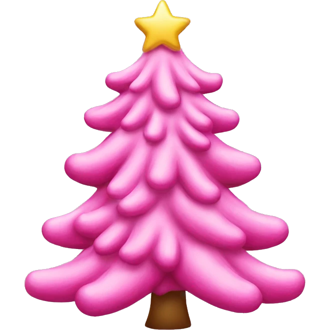 pink christmas tree emoji