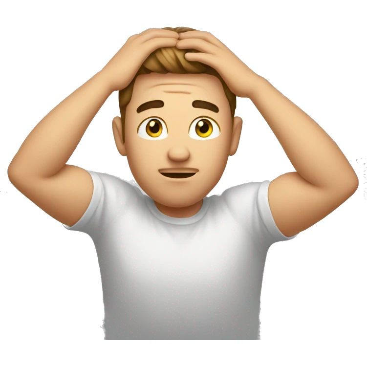 emoji that is realy trying to thing with hands on head emoji
