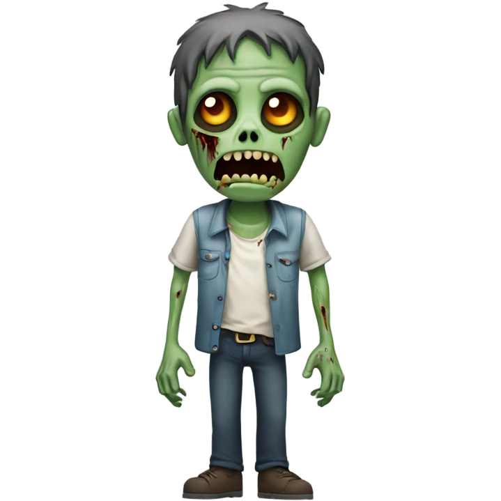 Zombie that’s half dead with arms out  emoji