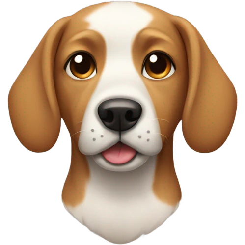 Dog with human face emoji