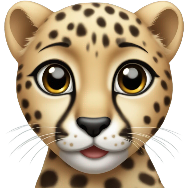 Baby cheetah face emoji