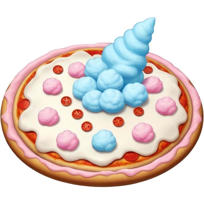 Pizza with cotton Candy  emoji