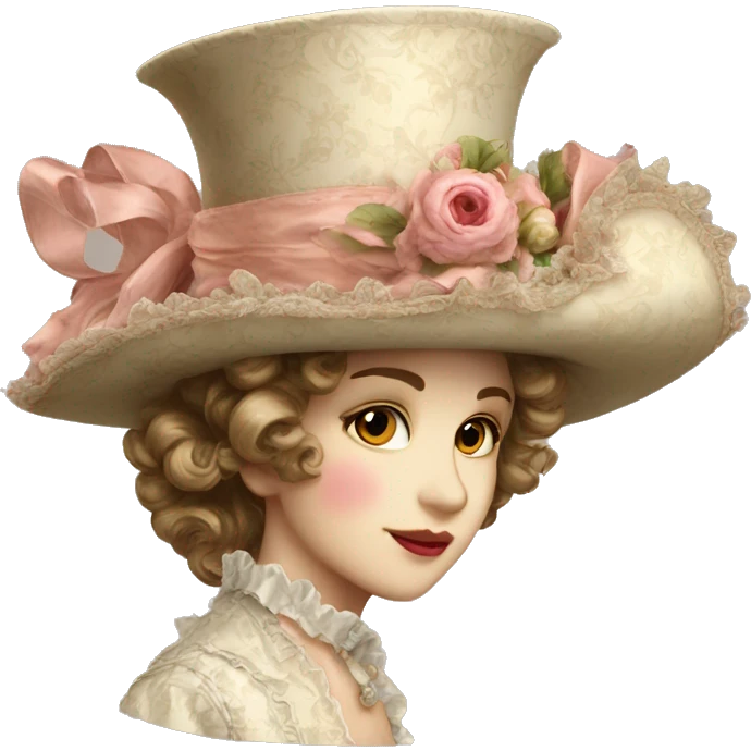 Vintage rococo (hat only no person emoji