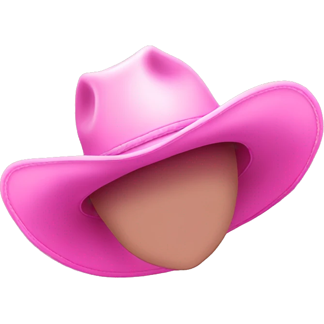 pink cowgirl hat emoji
