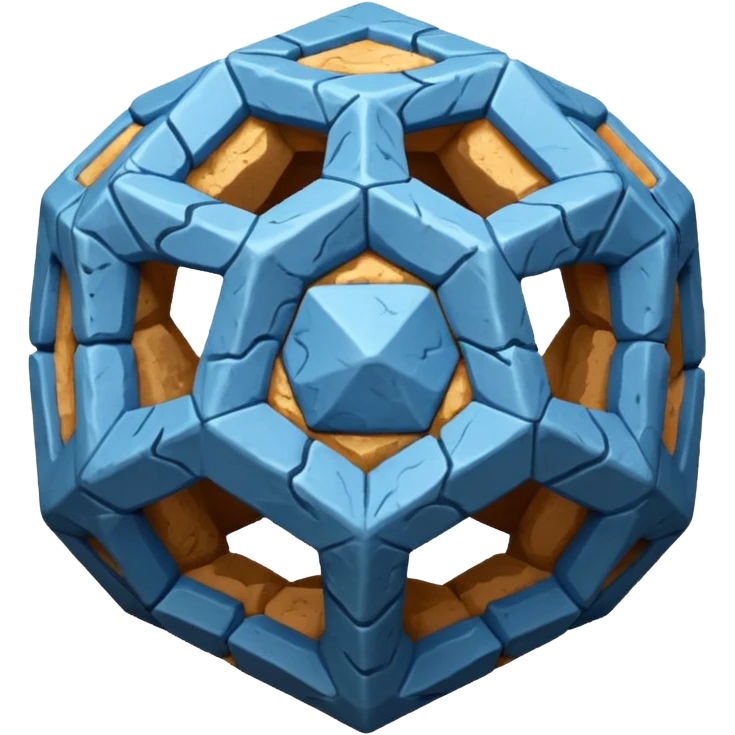 american-blue-intricate-stone-age-rocky-crusted-dodecahedron-shaped emoji